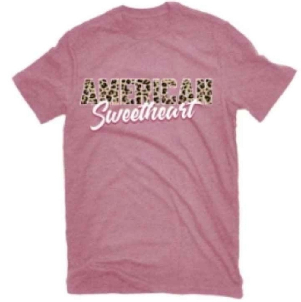 Pink 'American Sweetheart' Graphic T-Shirt